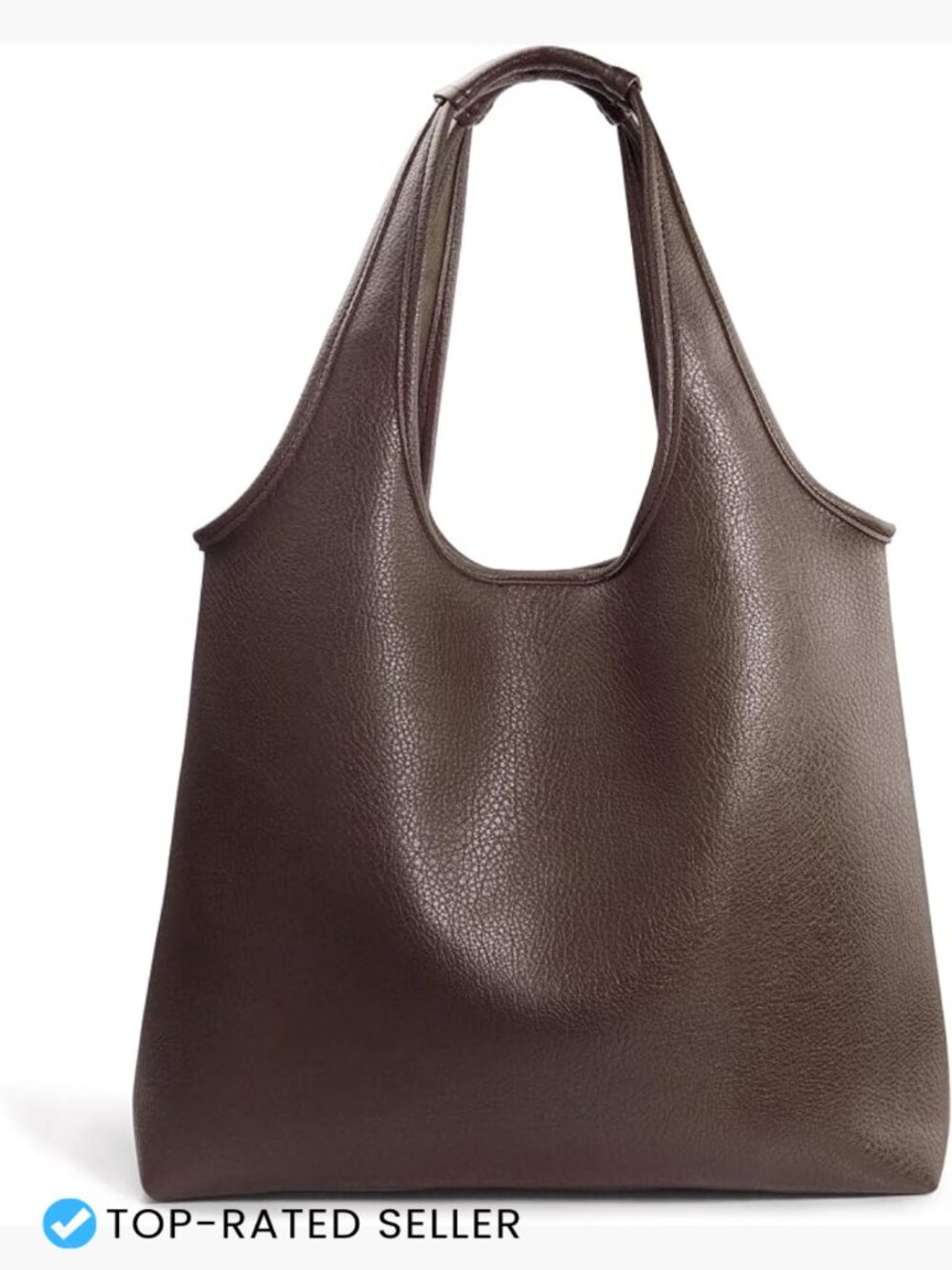 Slouchy Hobo Bag Oversized Vegan Leather Tote Lightweight Work Weekender Purse
